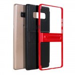 Wholesale Galaxy Note 8 Slim Fit Kickstand Hybrid Case (Silver)